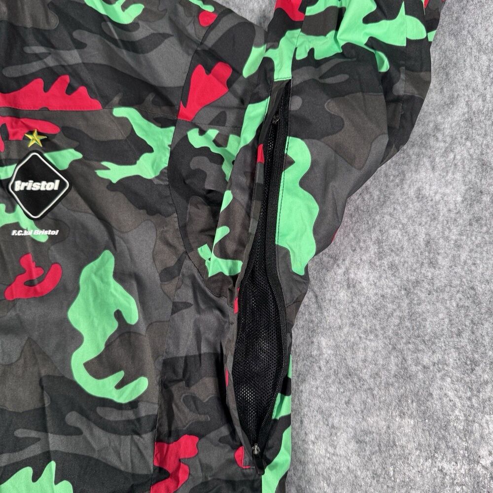 Nike FC Real Bristol FCRB Storm-Fit Rain Jacket Mens XL Gray Camo Warm Up Hood - Picture 7 of 16